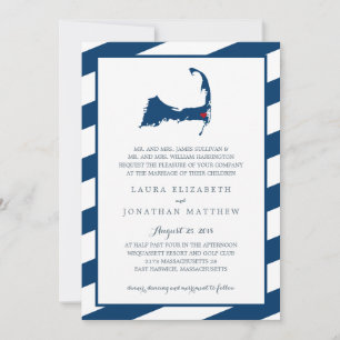 Convites Mapa do Cabo Azul do Marinho de Harwich Oriental  