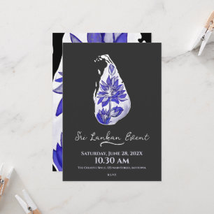 Convites Mapa do Sri Lanka em estilo de grafite