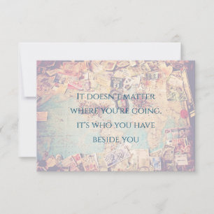 Convites Mapa do tema do viagem Salve a data