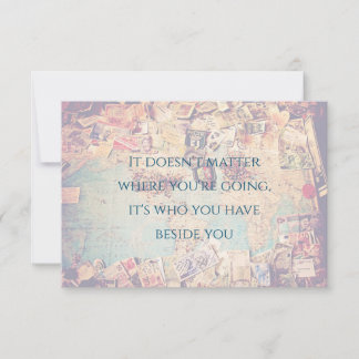 Convites Mapa do tema do viagem Salve a data