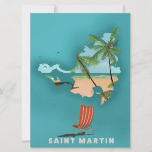 Convites Mapa ilustrado de São Martinho.