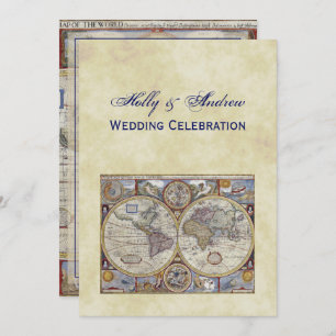 Convites Mapa Mundial Antiquado #3, Perturbado BG #3