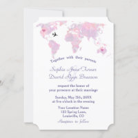 Mapa Mundial de Aquarela de Destino Moderno