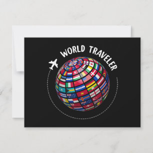 Convites Mapa Mundial de Viajantes, Traveler do Mundo, País