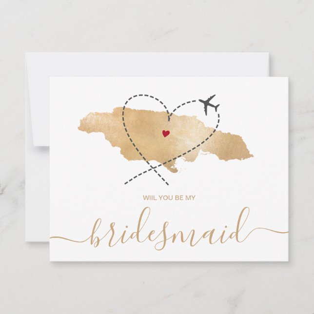 Convites Mapa Mundial Dourado Você Será Minha Porta-Voz (Frente)