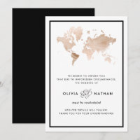 Mapa Mundial Glamoroso | Cancelamento de Casamento