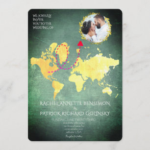 Convites Mapa Personalizado da Jornada do Amor Casamento