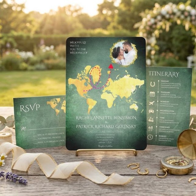 Convites Mapa Personalizado da Jornada do Amor Casamento (Criador carregado)