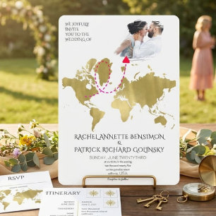 Convites Mapa Personalizado da Jornada do Amor Casamento