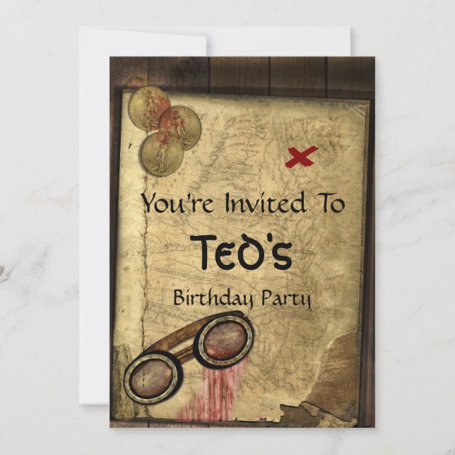 Convites Mapa Pirata (Frente)