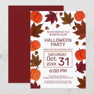 Convites Mapeador de Bombas de Queda Deixa Aquarela Hallowe