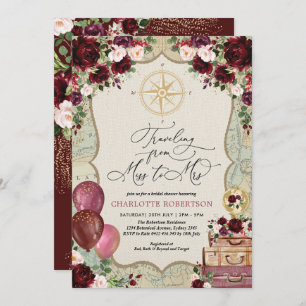 Convites Mapear senhorita para o Chá de panela da Sra. Viag