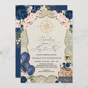 Convites Mapeie a Miss para o Chá de panela Blush da Sra. M