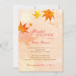 Convites Maple Leaf Rustic Fall Chá de panela