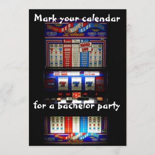 Convites Máquina Caça-Níqueis de Despedida de Solteiro