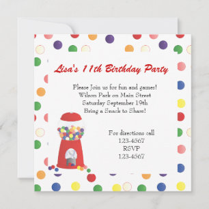 Convites Máquina de Chicletes