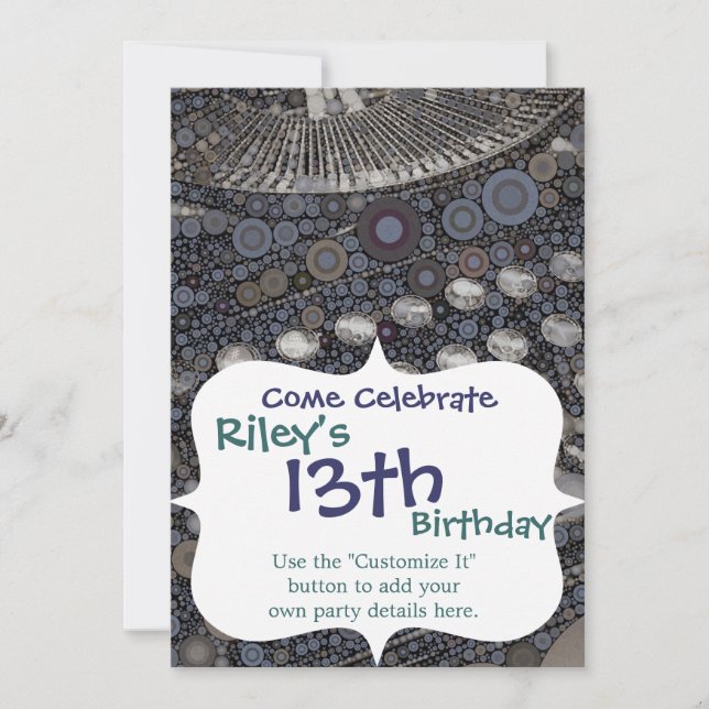 Convites Máquina de Máquina de Máquina de Máquina Moderna d (Frente)