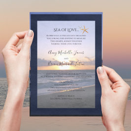 Convites Mar de Amor | Casamento de Starfish de Praia