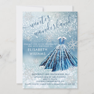 Convites Maravilha Adorável de inverno glitter ombre doce 1