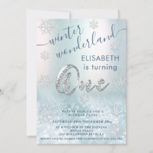 Convites Maravilha Adorável de inverno reluz no primeiro an