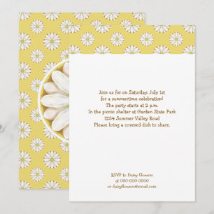 Convites Maravilhas brancas no piquenique de verão Ouro am