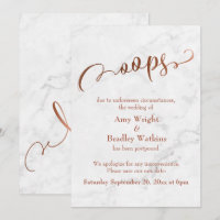 Marble Copper Adiou Casamento "Oops"! Atualizar
