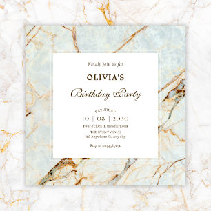 Convites Marble stone aniversário