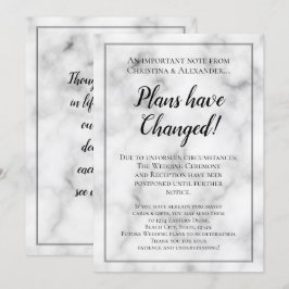 Convites Marble Wedding Adiou Adiamento Cancelado