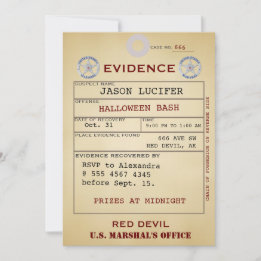 Convites Marca Evidente Halloween Spooky Humor Weird Valor