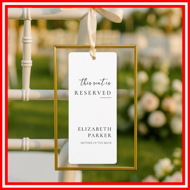 Convites Marca Moderna da Cerimônia de Casamento Reservado (Criador carregado)