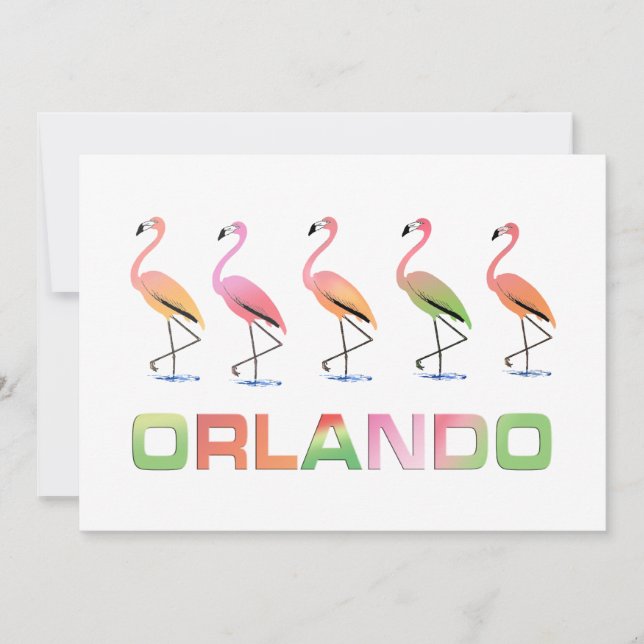 Convites Marcha dos Flamingos Tropicais ORLANDO (Frente)