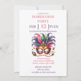 Convites Mardi Gras