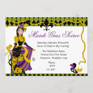 Convites Mardi Gras Beauty