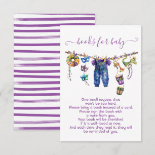 Convites Mardi Gras Boy Clothesline books para bebê