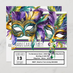 Convites Mardi Gras Carnival