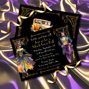Convites Mardi Gras Excelente Gatsby Art Deco Party
