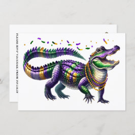 Convites Mardi Gras Gator