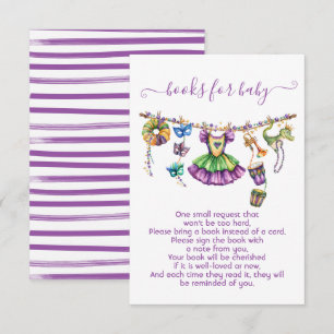 Convites Mardi Gras Girl Clothesline books para bebê