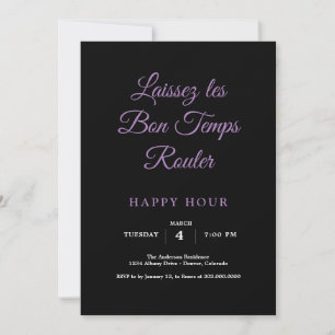 Convites Mardi Gras Happy Hour