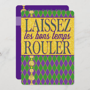 Convites Mardi Gras Laissez Les Bons Temps Rouler