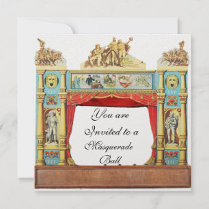 Convites MARDI GRAS MASCARADA COSTUME PARTITY THEATER White