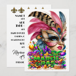 Convites Mardi Gras - Party Invitation