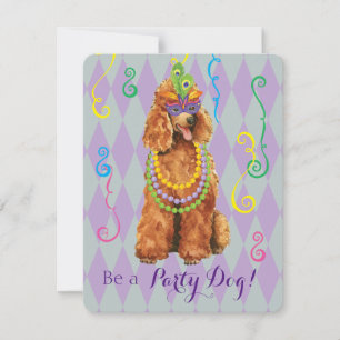 Convites Mardi Gras Poodle