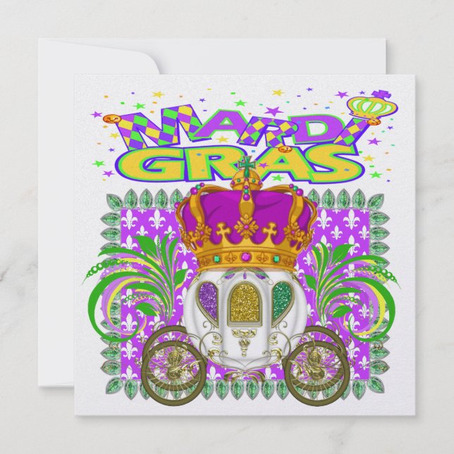 Convites Mardi Gras - Seu Evento Real - SRF (Frente)