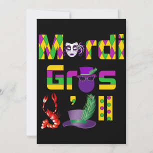 Convites Mardi Gras Y'all Thunder_Cove