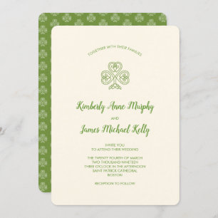 Convites Maré de Casamento Celtic Knot Shamrock