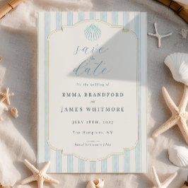 Convites Mares Costeiros Azul Casamento Save the Date