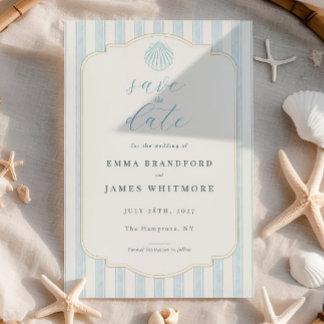 Convites Mares Costeiros Azul Casamento Save the Date