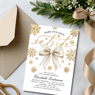 Convites Marfim Arco Bebê Está Frio Lá Fora Chuveiro de Beb