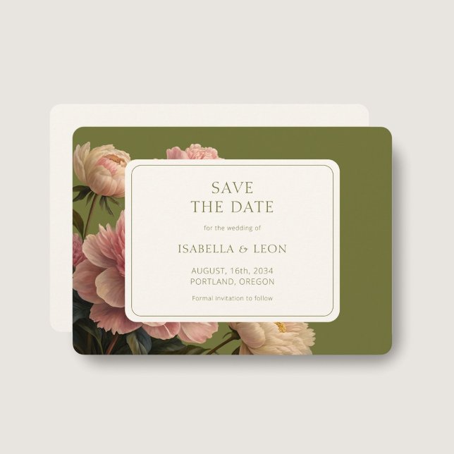 Convites Marfim | Casamento de Rosa da Olive Green (Criador carregado)